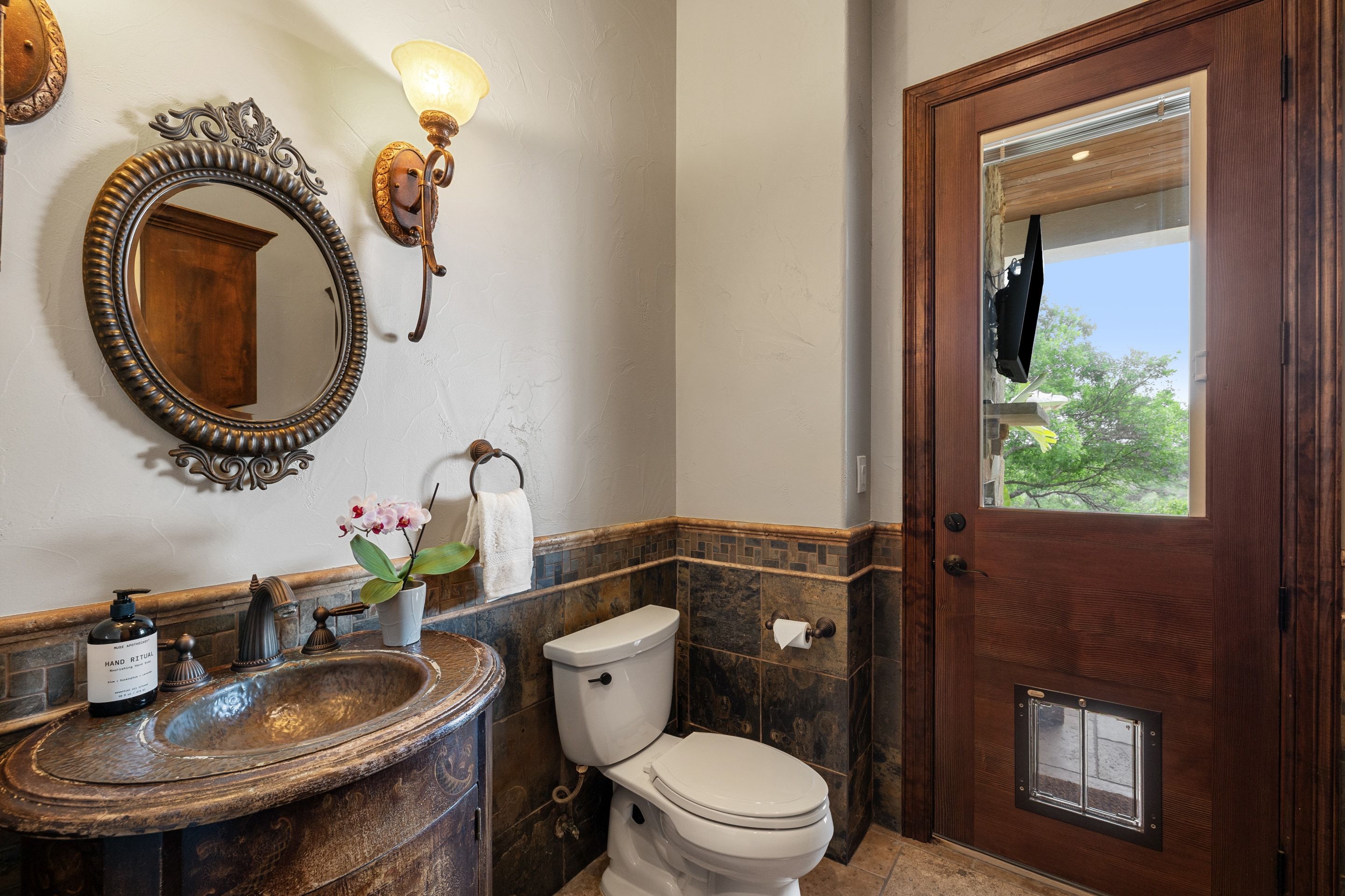 Study with fireplace and built-ins at Lakehaven